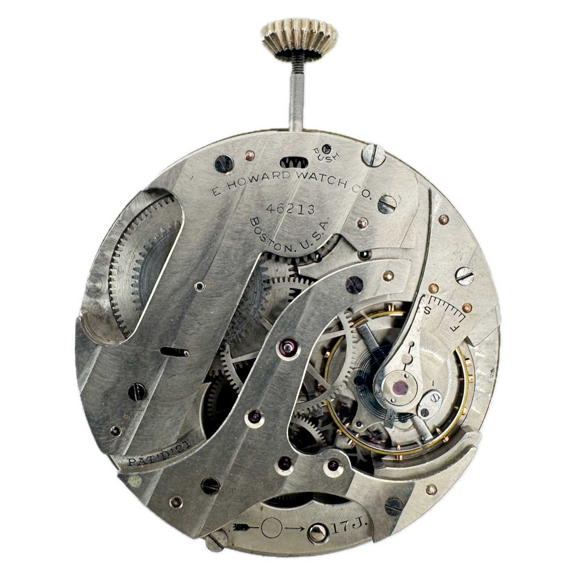 Antique 10s 1882 E. Howard Series IV 17J Mechanical Pocket Watch Movement USA