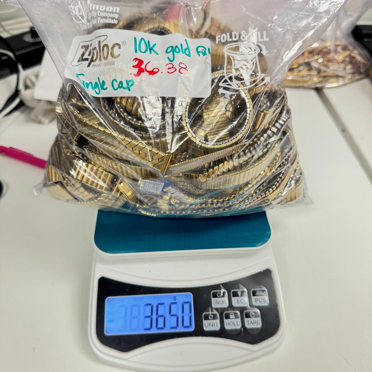 Lot of 3638 Grams Unisex Wristwatch Band 10k Gold Filled Scrap Single Cap