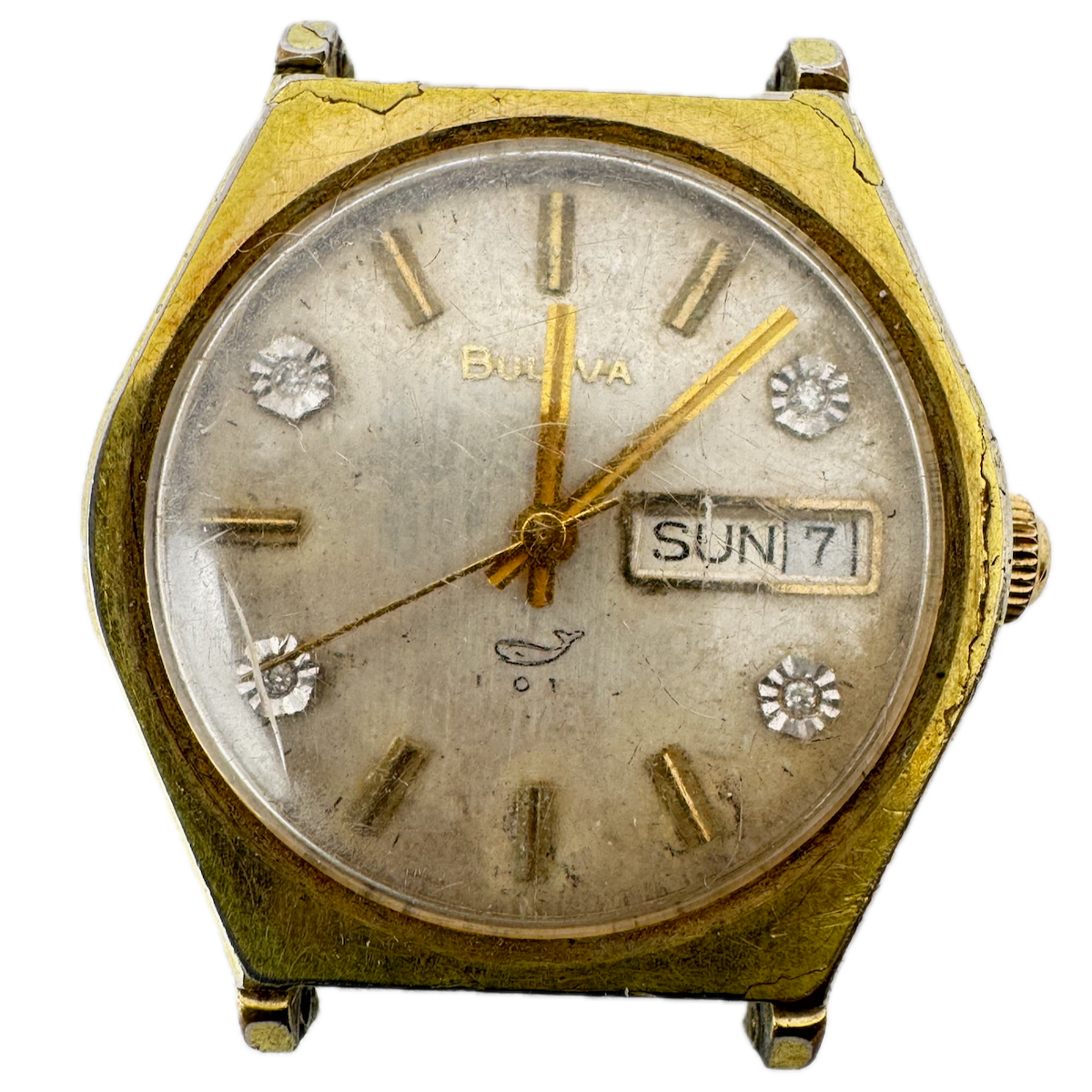 Vintage 1964 Bulova Sea King Diamond Men's Automatic Wristwatch 11 AOAOB Swiss