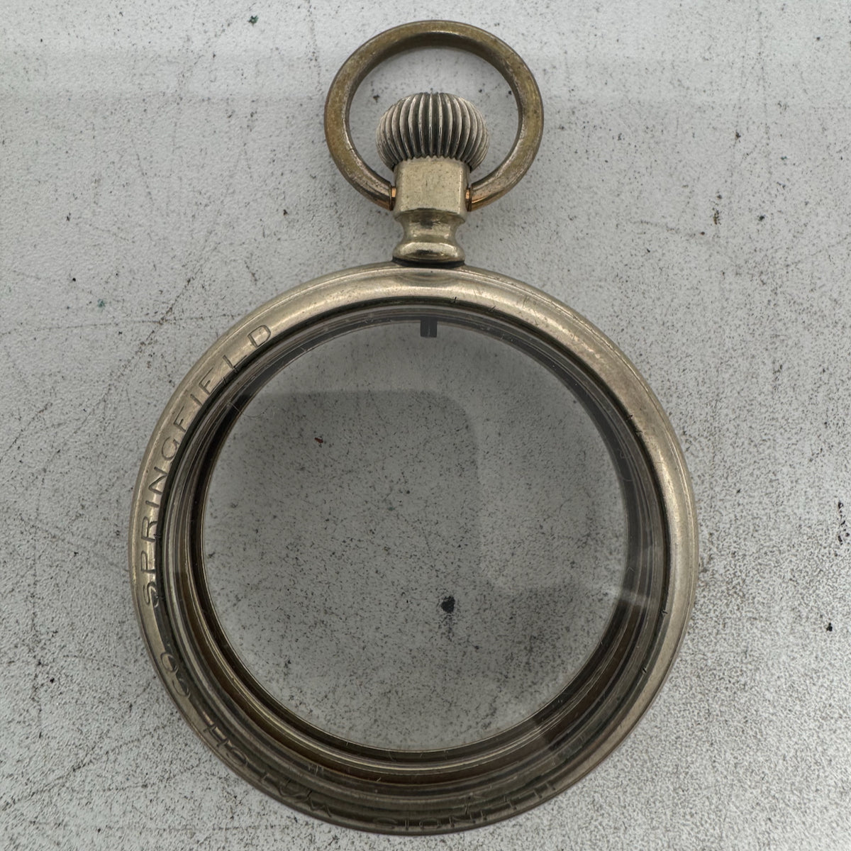 Antique 16 Size Illinois Salesman Pocket Watch Case for Pendant Wind SilverUSA