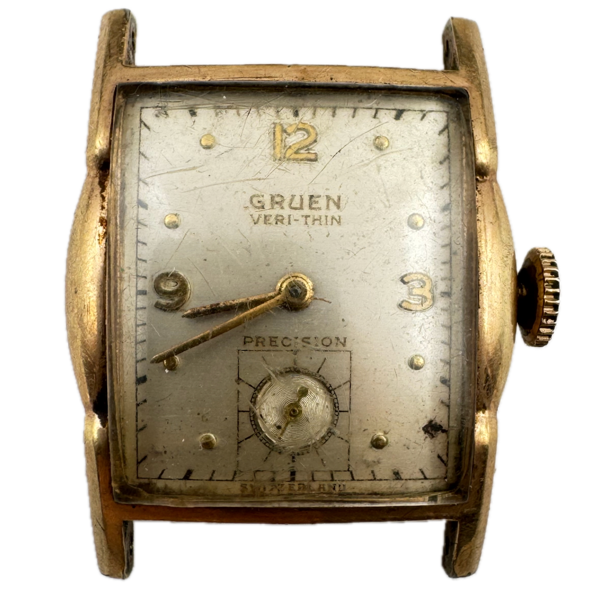 Vintage Gruen Veri-thin Men's Mechanical Wristwatch 425 Swiss 10k Gold Filled