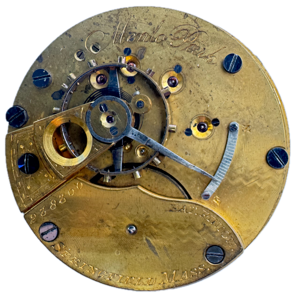 Antique 18s 1882 Hampden Menlo Park Private Label Hunter Pocket Watch Movement