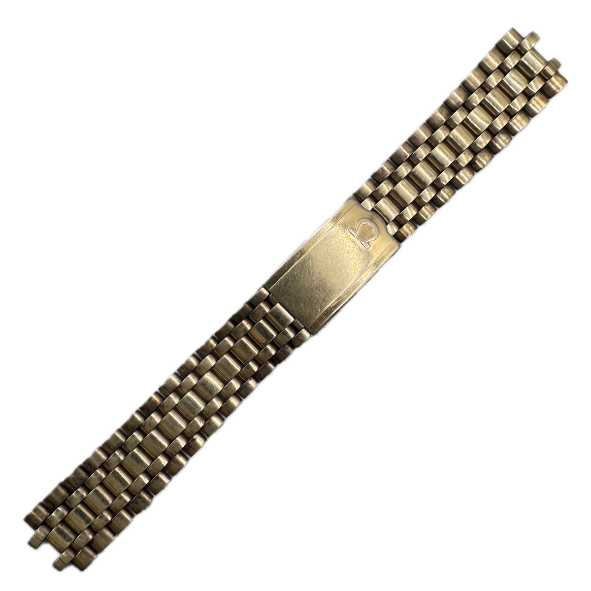 Vintage Omega Men's Wristwatch Bracelet 10k GF Deployant Oval Link Swiss