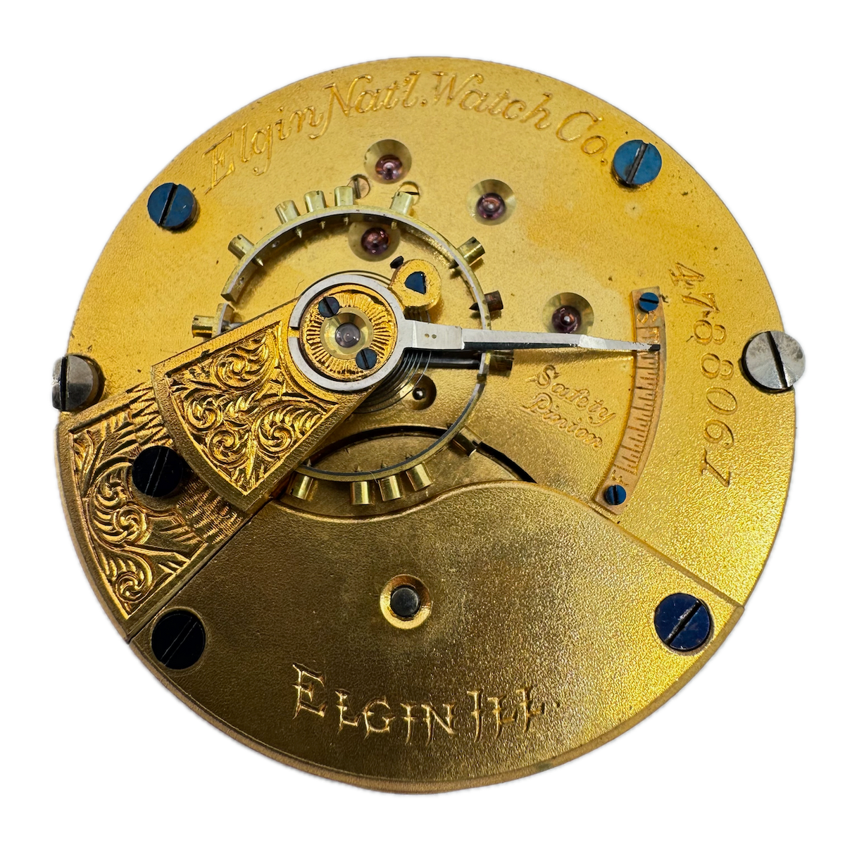 Antique 18s 1893 Elgin 11 Jewel Mechanical Hunter Pocket Watch Movement 10 USA