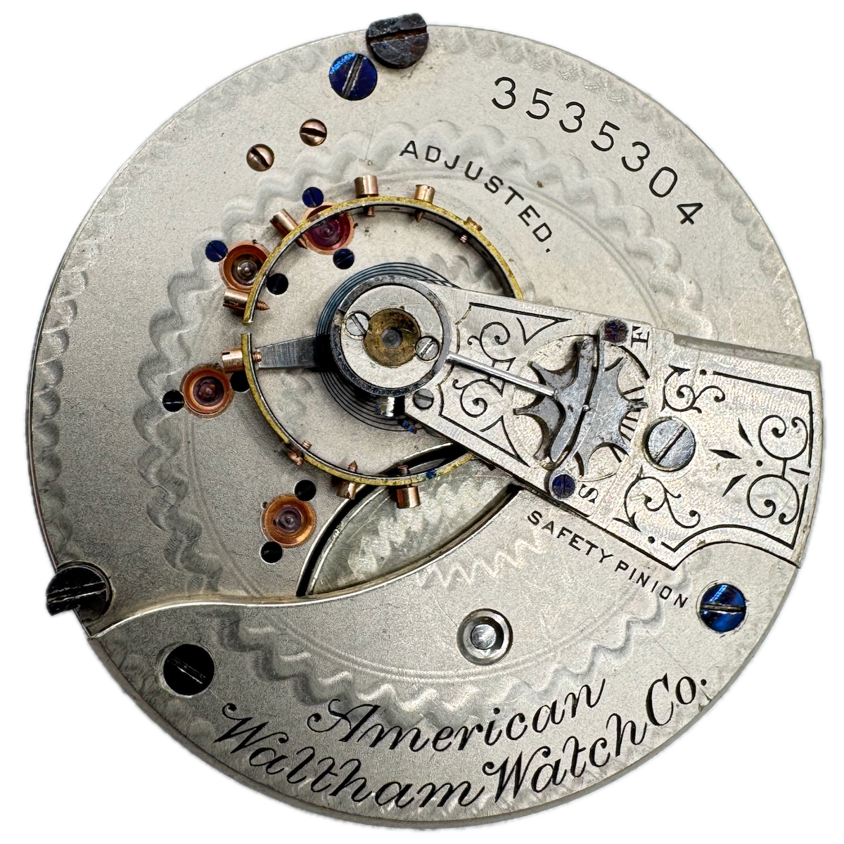 Antique 18s 1888 Waltham 15j Mechanical Open Face Pocket Watch Movement 35 USA
