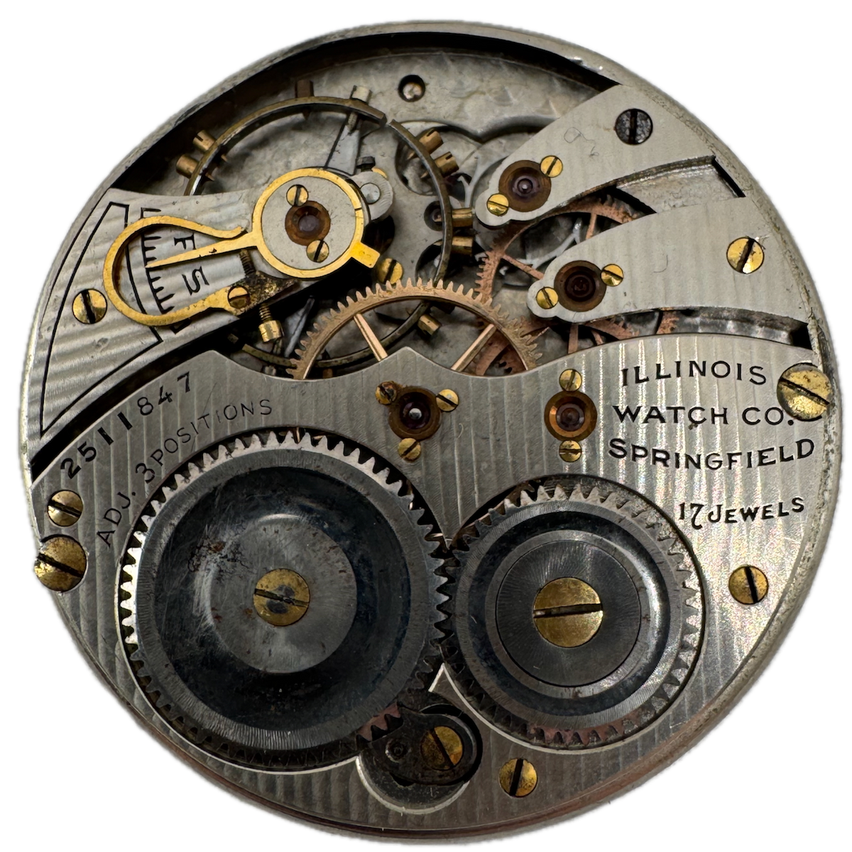 Antique 12s 1913 Illinois 17 Jewel Mechanical Hunter Pocket Watch Movement 273