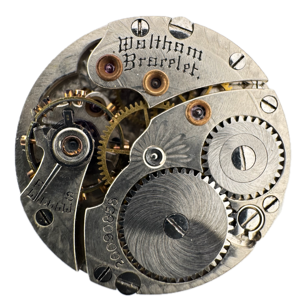 Antique 10/0s 1915 Waltham Bracelet Mechanical Open Face Pocket Watch Movement