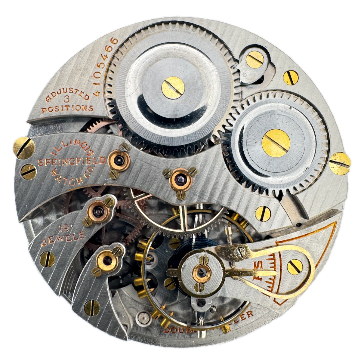Antique 12s 1922 Illinois 19 Jewel Mechanical Pocket Watch Movement 406 USA
