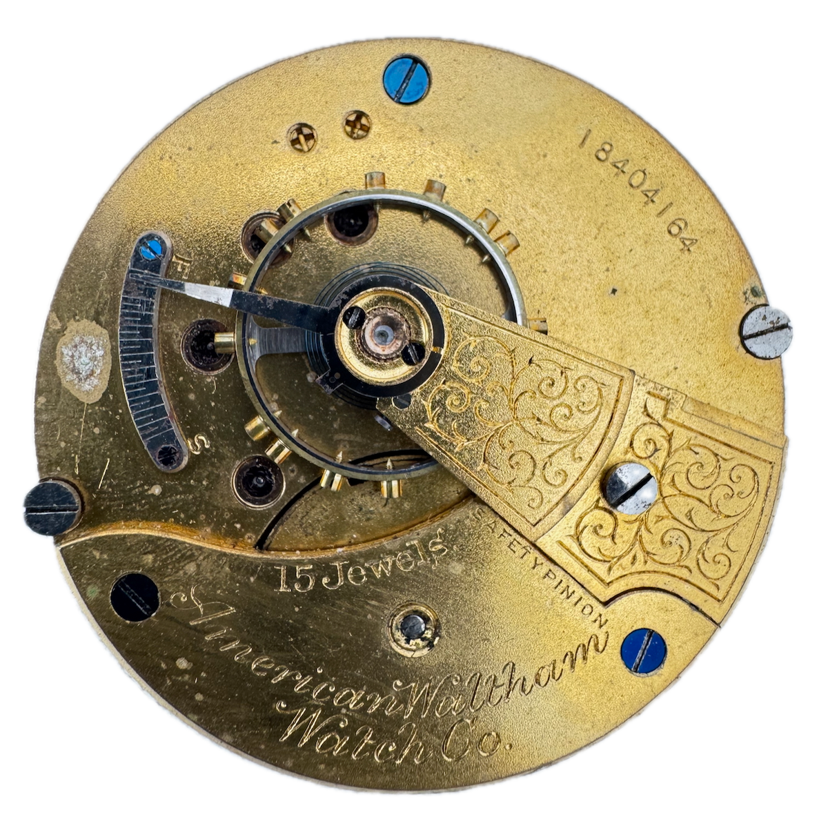 Antique 18s 1912 Waltham 15 Jewel Mechanical Pocket Watch Movement 81 USA