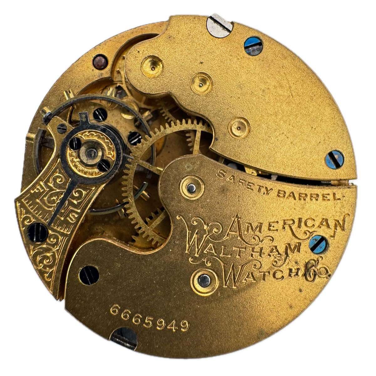 Antique 0s 1899 Waltham 7J Mechanical Hunter Pocket Watch Movement No. 60 USA