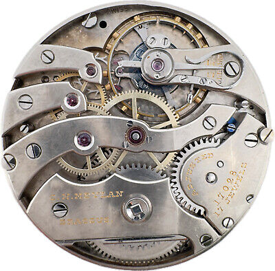 Antique 38.5mm C.H. Meylan 17J Mechanical Pocket Watch Movement Swiss High Grade