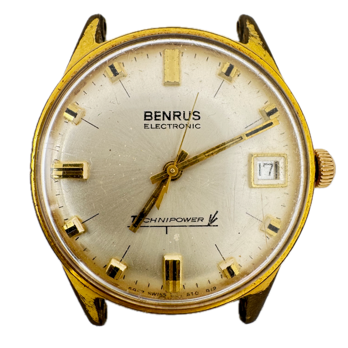 Vintage 34mm Benrus 3104/H8 Technipower Men's Electronic Wristwatch ESA 9154
