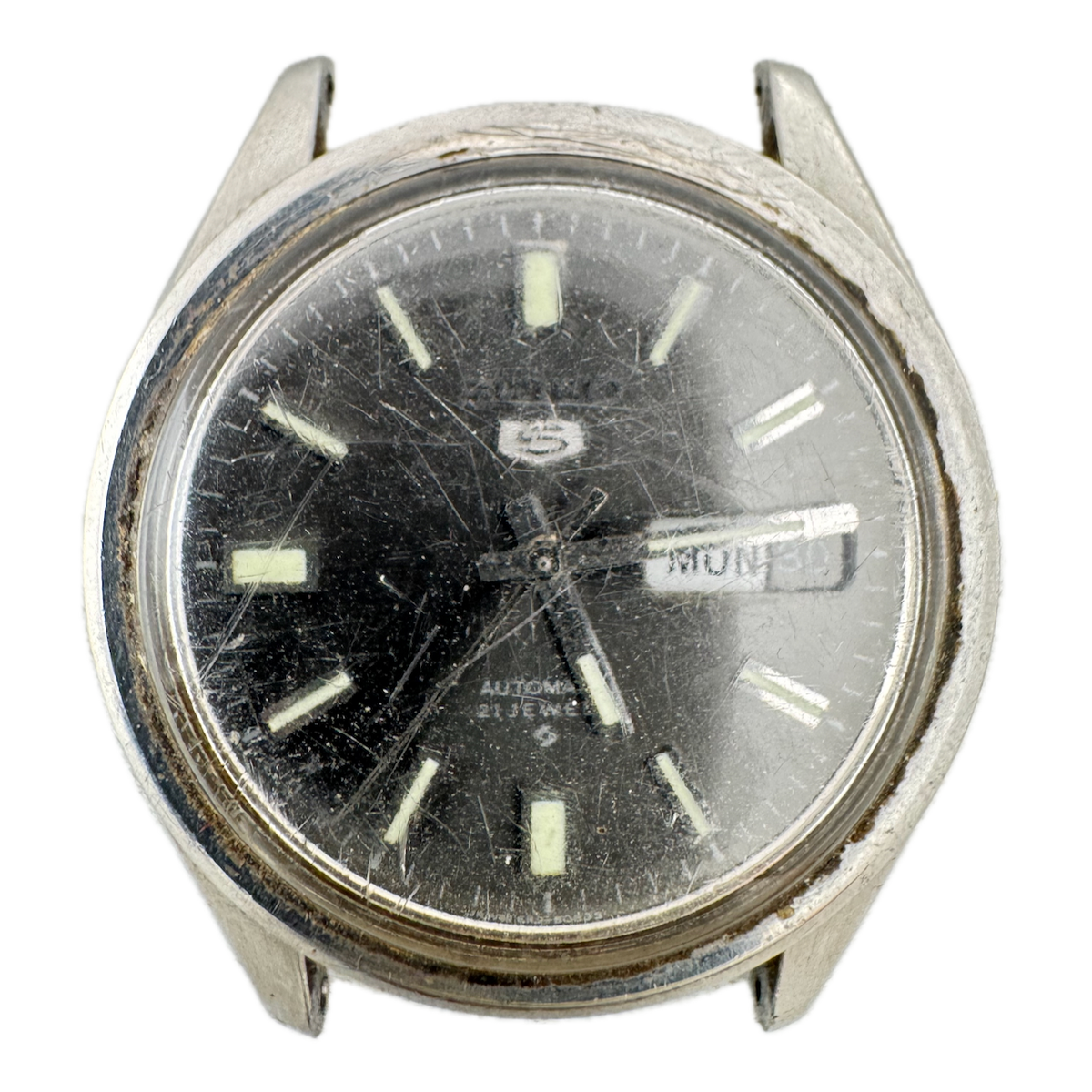 Vintage 37mm Seiko 6119-8083 21 Jewel Men's Automatic Wristwatch 6119C Japan