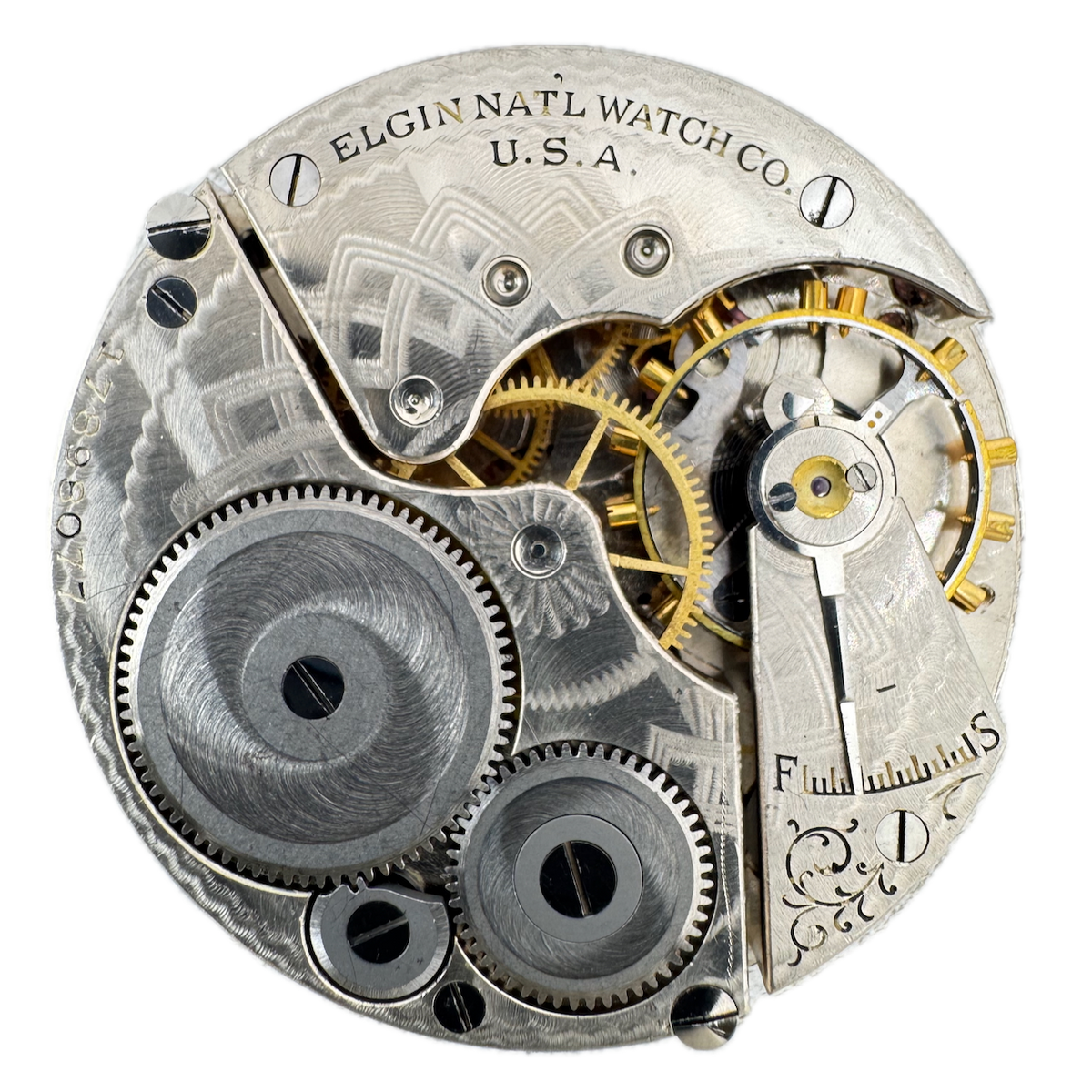 Antique 16s 1914 Elgin 7 Jewel Mechanical Pocket Watch Movement 291 USA