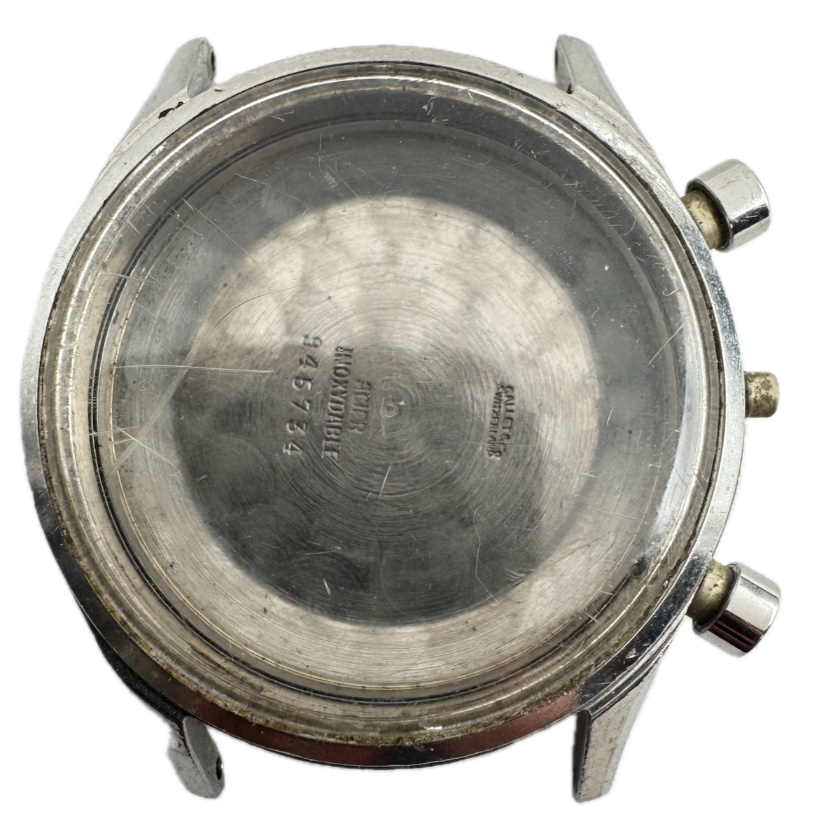 Vintage Gallet for Vajoux 72 Men's Wristwatch Case for Chronograph 37mm Steel