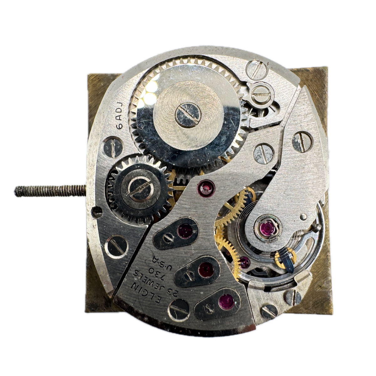 Vintage 21mm Elgin Tapestry Mechanical Men's Wristwatch Movement 730 USA