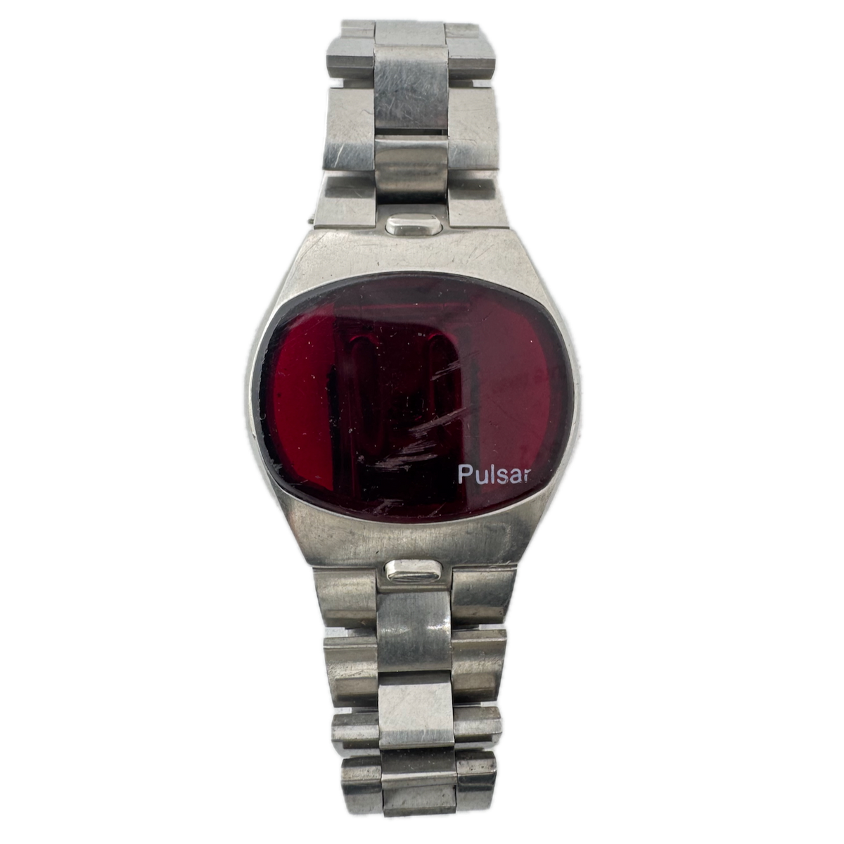 Vintage Pulsar BigTime Men's Wristwatch Case Stainless Steel For Parts Japan