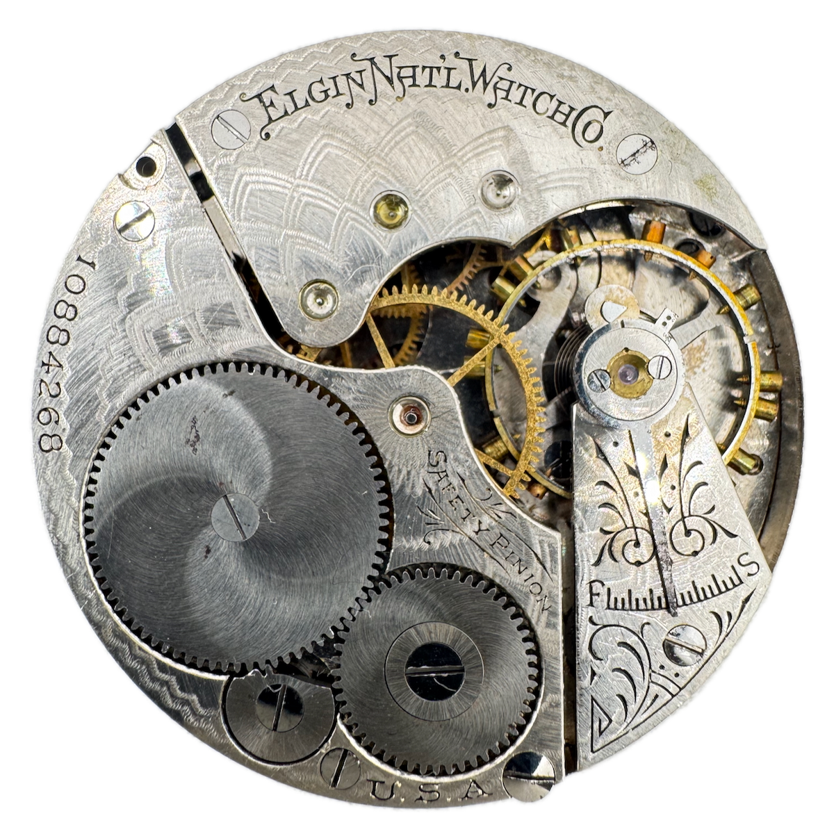 Antique 16s 1904 Elgin 7 Jewel Mechanical Pocket Watch Movement 291 USA
