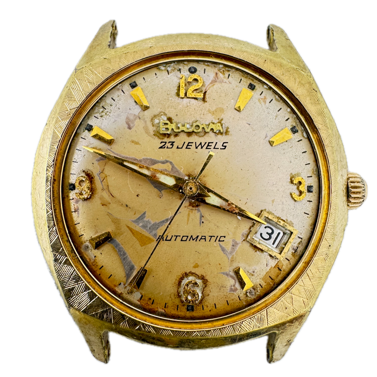 Vintage 33mm 1969 Bulova 2759 23j Men's Automatic Wristwatch 10CPACD 10k RGP