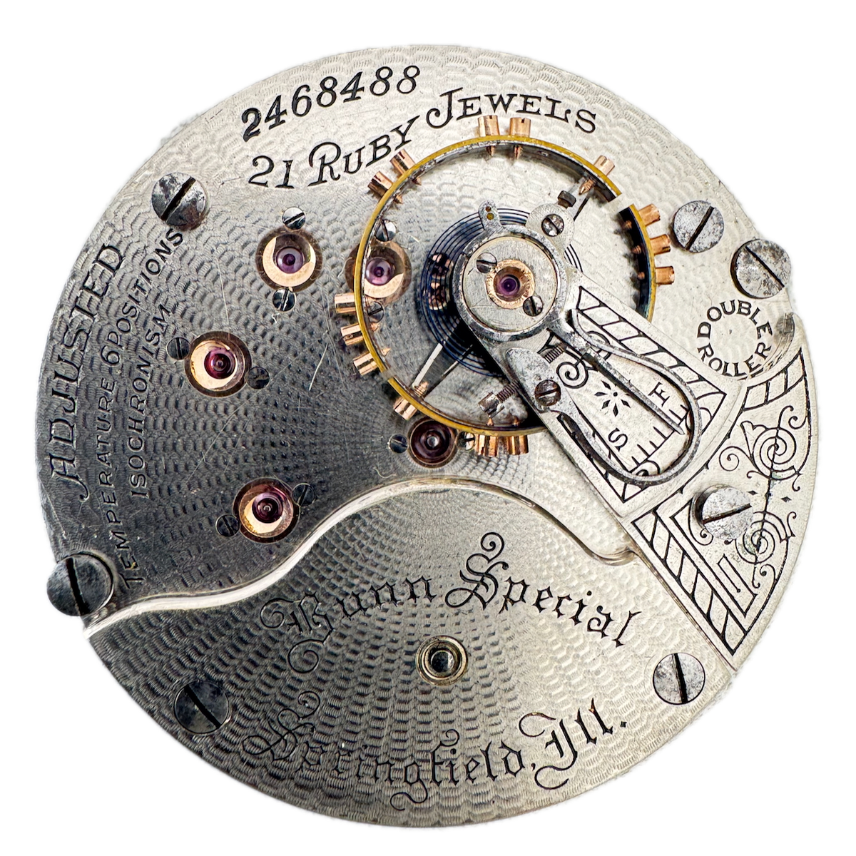 Antique 18s 1912 Illinois 21j Mechanical Pocket Watch Movement Bunn Special USA