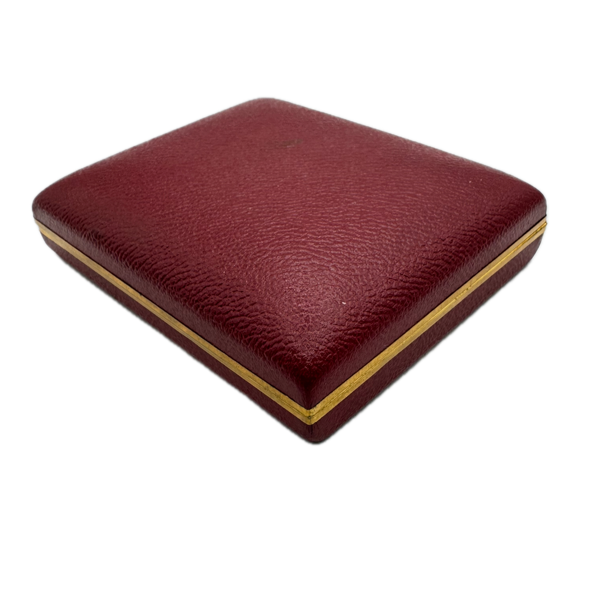 Vintage Elgin Burgundy & Gold Men's Wristwatch Box USA Felt & Plastic Small