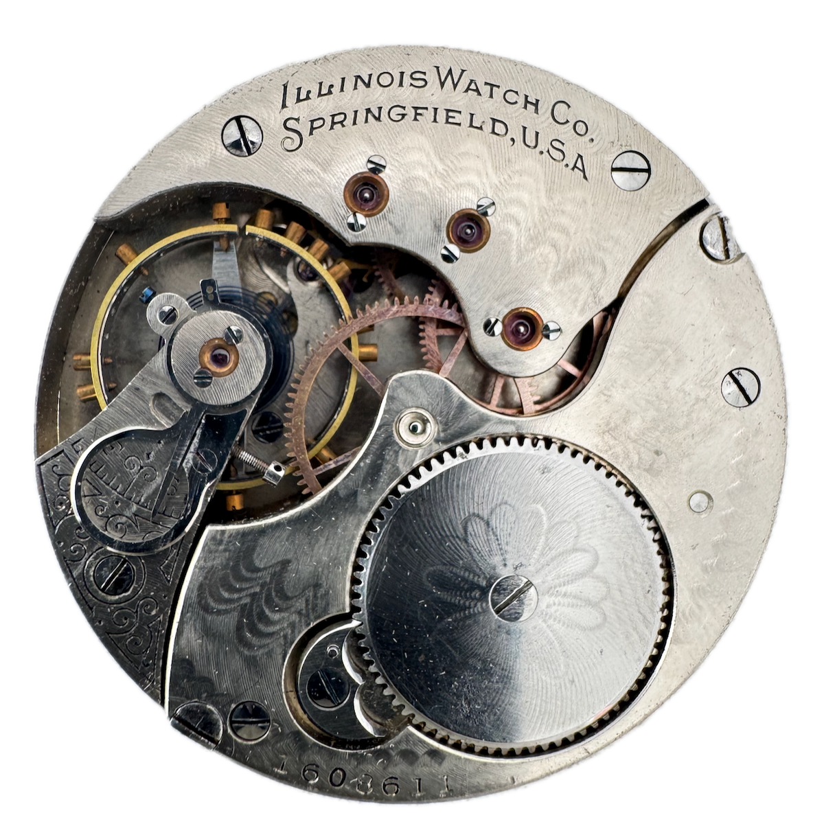 Antique 16s 1902 Illinois 11j Mechanical Hunter Pocket Watch Movement 172 USA