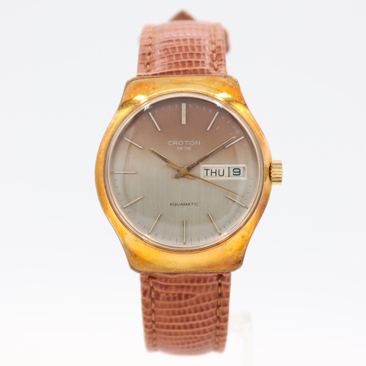 Croton Day Date Multicolor Dial
