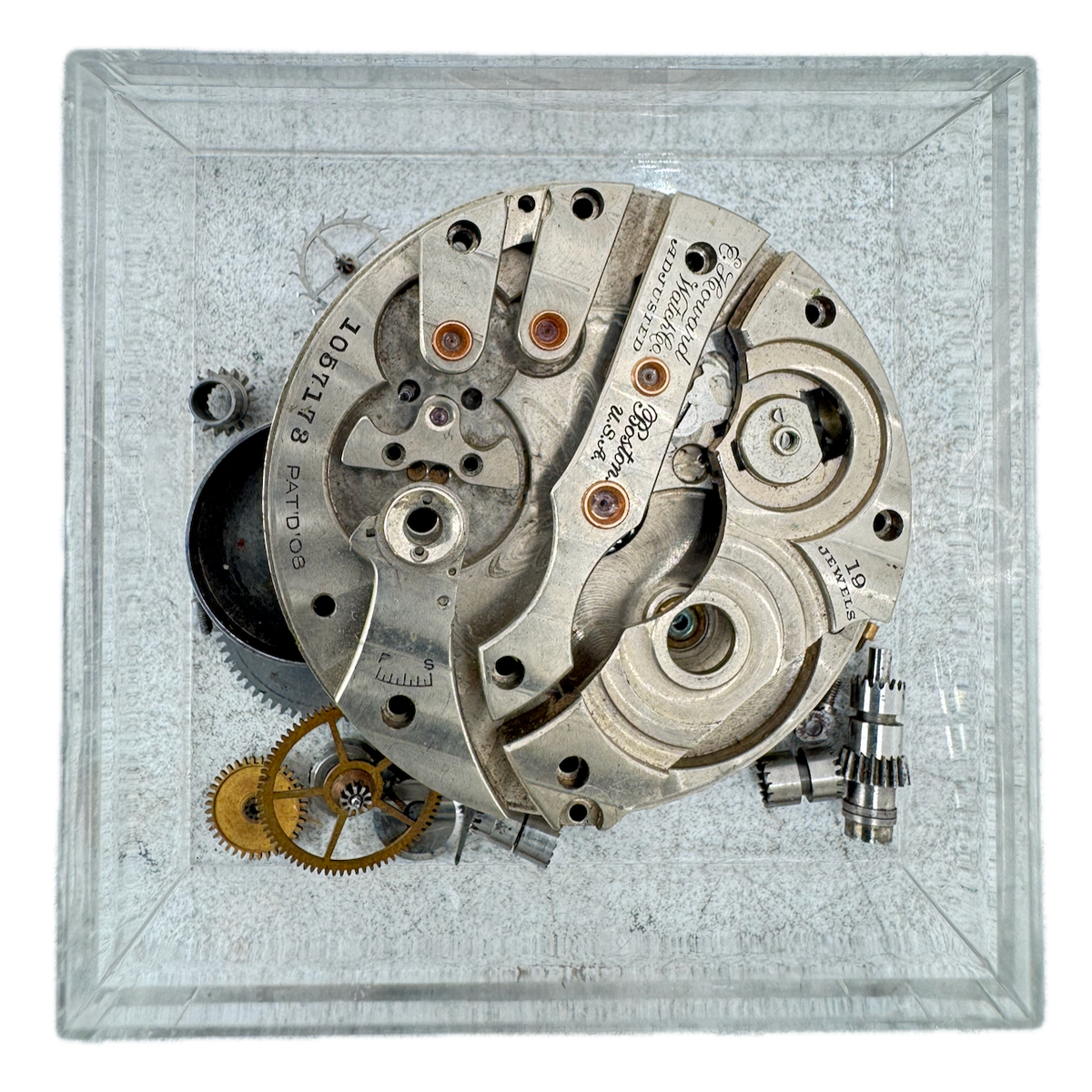 E. Howard Watch Co. Straight Bridge Jeweled Barrel 1909