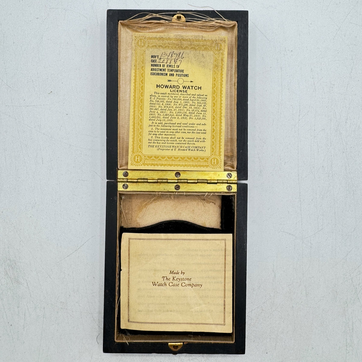 E. Howard Pocket Watch Box 1920