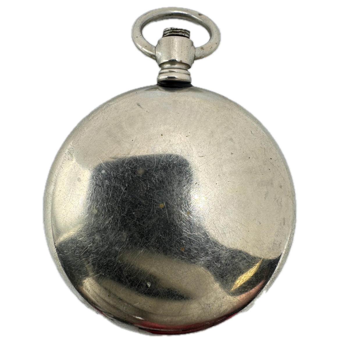 Antique 18 Size Illinois Coin Edge Pocket Watch Case Nickel Silver American