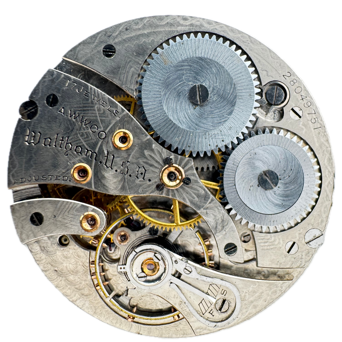 Waltham Raised Numerals 1934