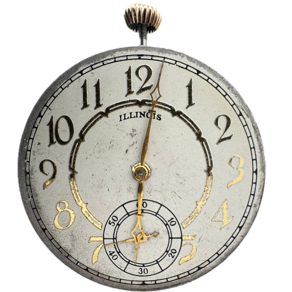 Illinois A. Lincoln Raised Numeral Metallic Dial 1927