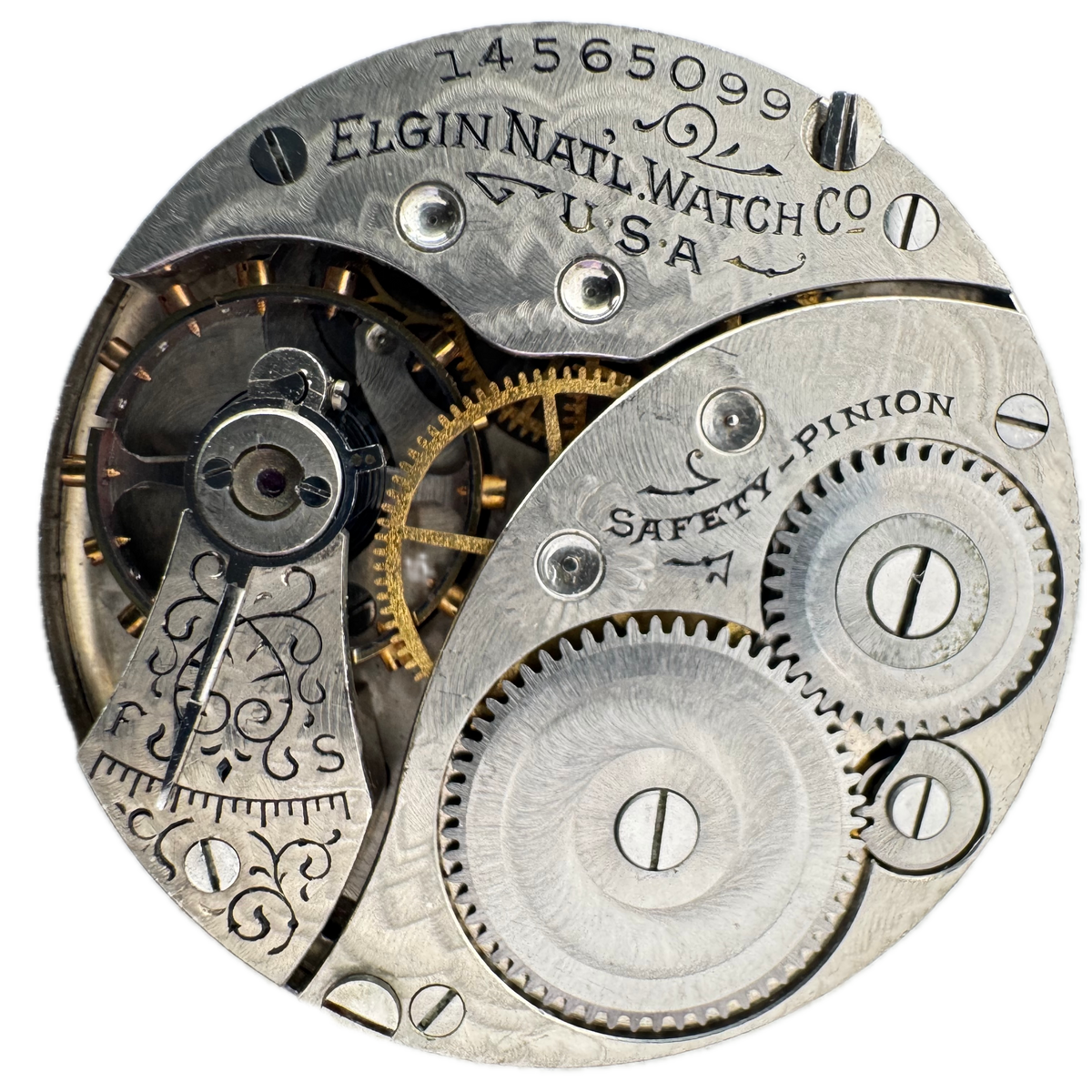 Elgin Roman Numeral Single Sunk Sub Dial 1910