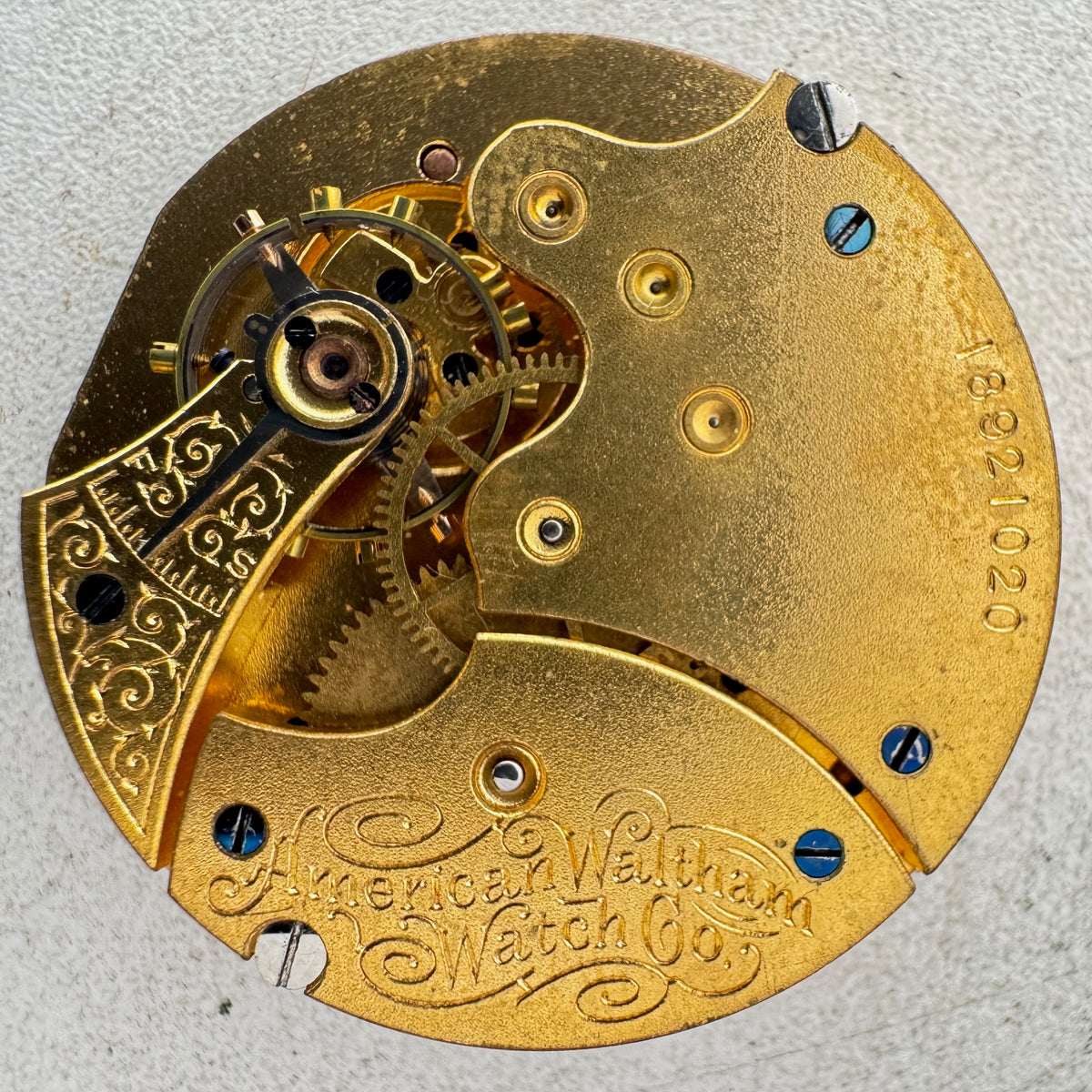 Waltham 1890 Roman Numeral Single Sunk Sub Dial 1913