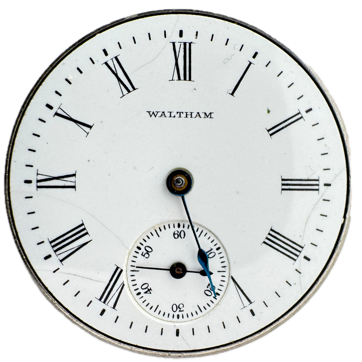 Waltham 1907 Roman Numeral Single Sunk Sub Dial 1907