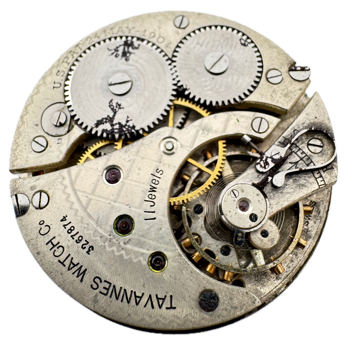 Tavannes Watch Co. White Dial 1912