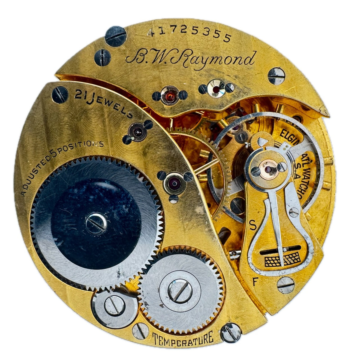 Elgin B.W. Raymond Gold Flashed 1943