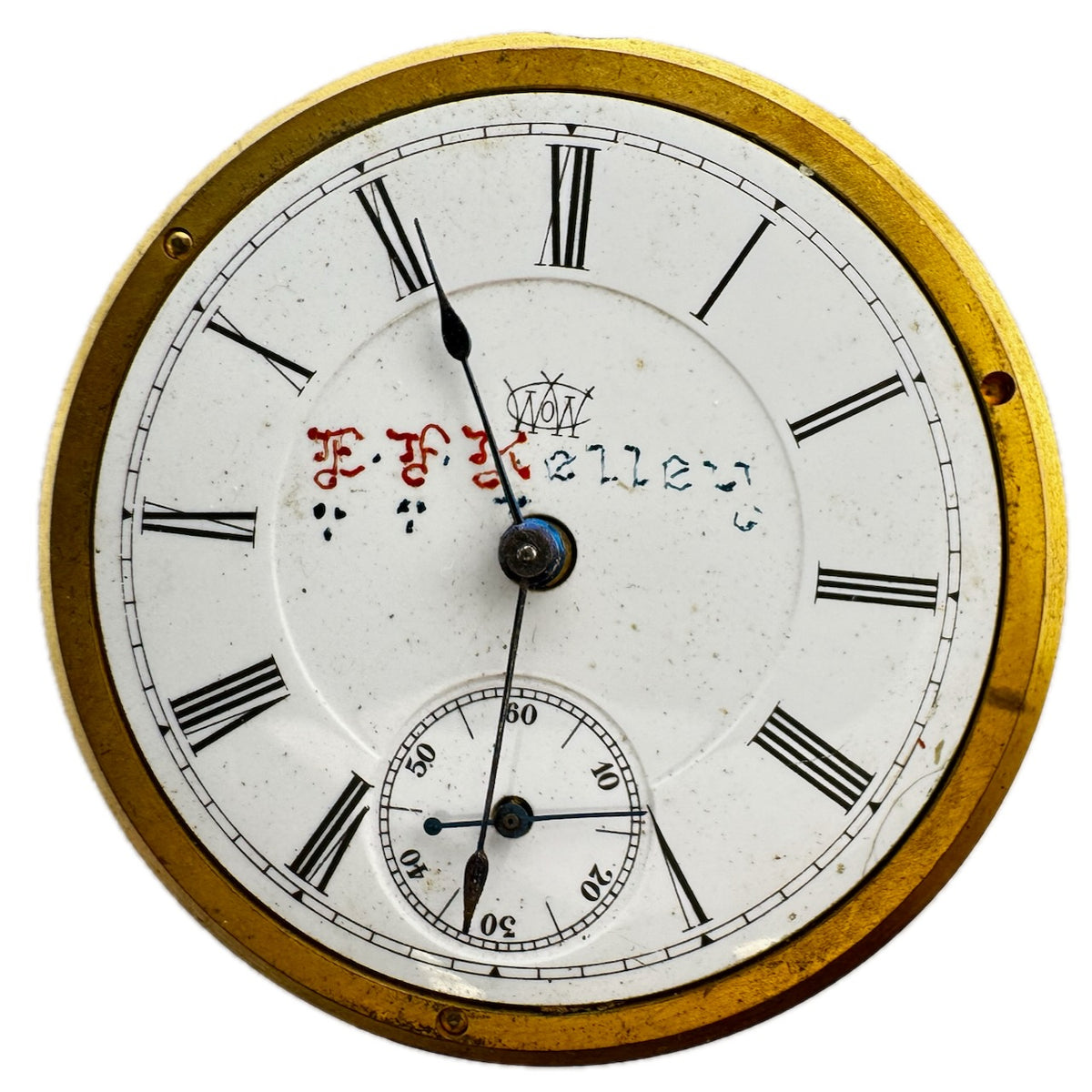 Waterbury Watch Co Painted Dial Charles Benedict