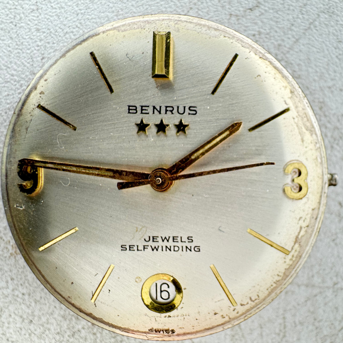 Benrus 3 Star Date at 6 - FE 2DC