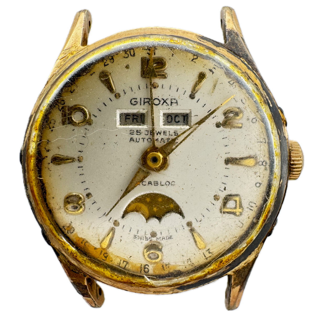 Giroxa Triple Date Moonphase Incabloc