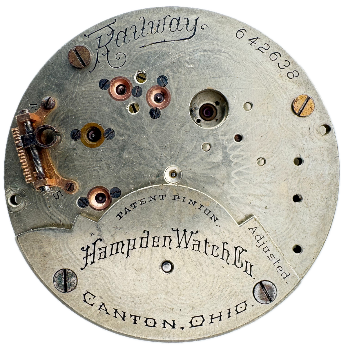 Hampden Roman Double Sunk Dial 1890