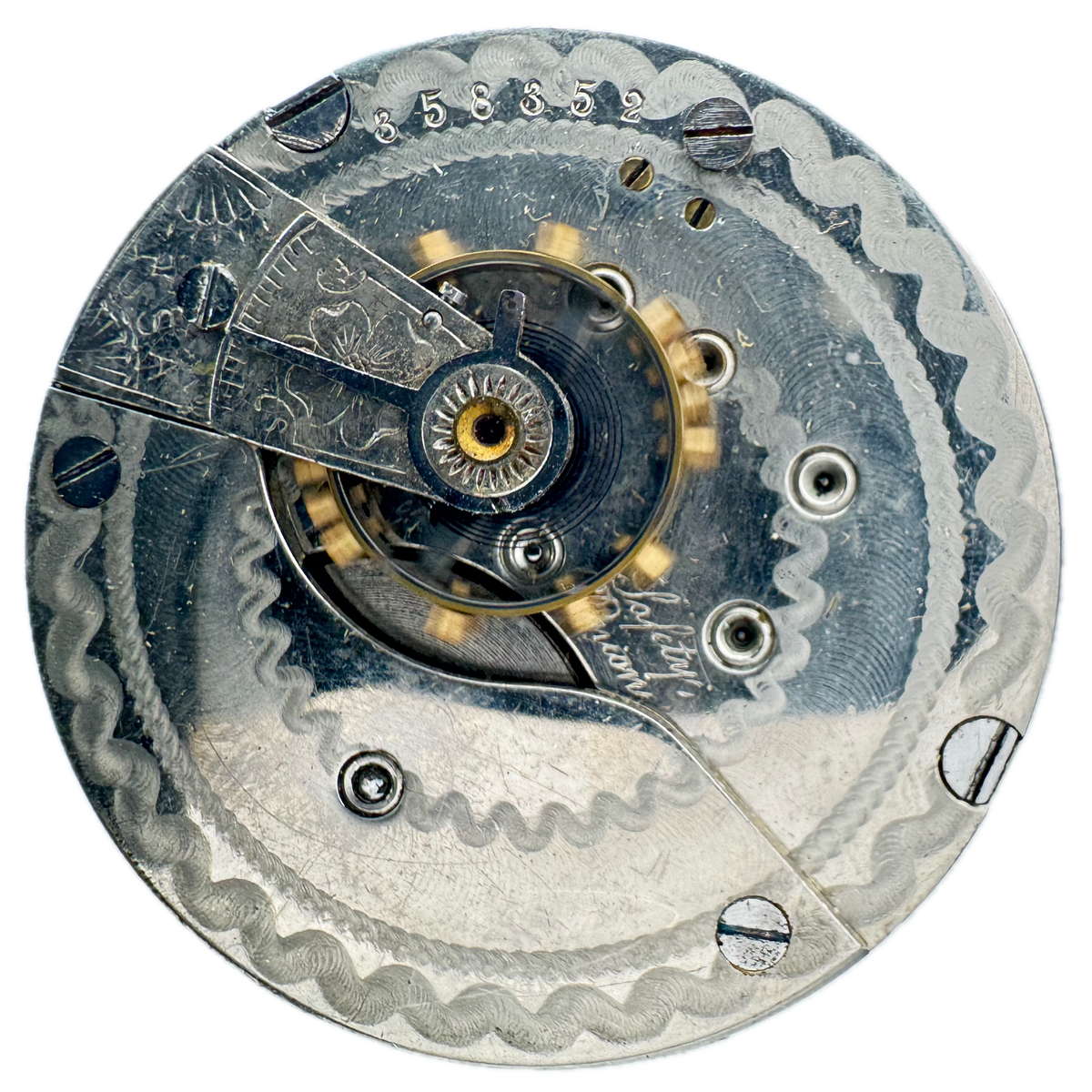 Trenton Roman Numeral Pressed Dial 1892
