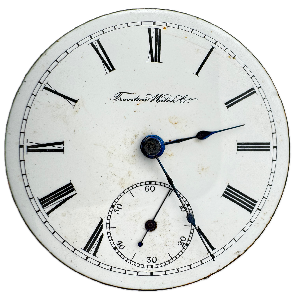 Trenton Roman Numeral Pressed Dial 1892
