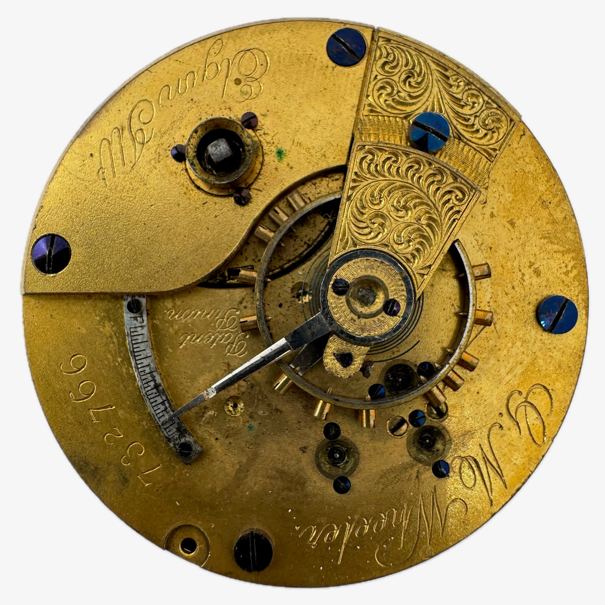 Antique 18s 1880 Elgin G.M. Wheeler 13 Jewel Key Wind Pocket Watch Movement 81