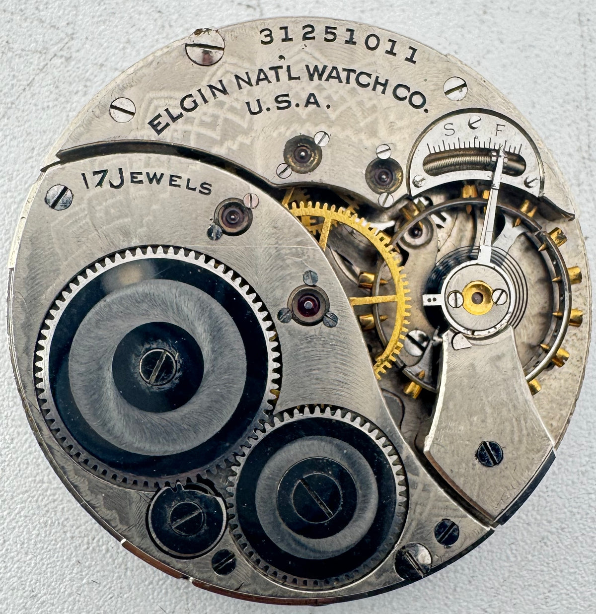 Elgin White Art Deco Dial 1928