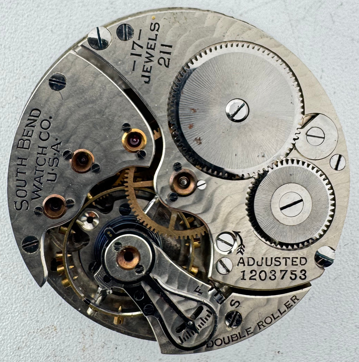South Bend Metallic Center Speckled Dial 1928