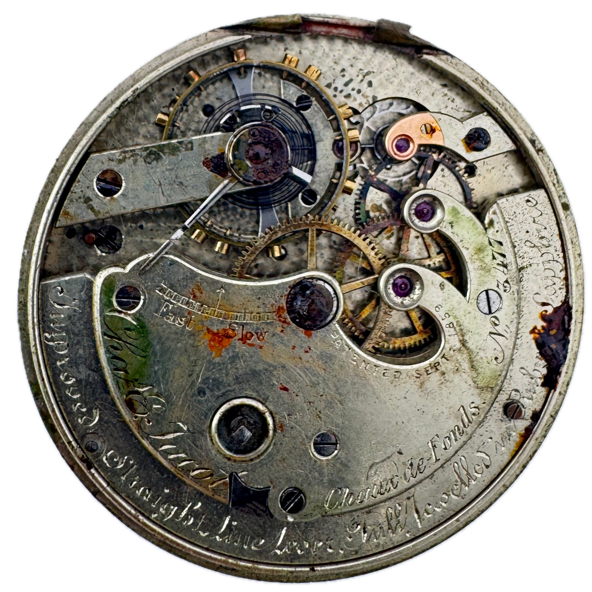 Chas E. Jacot Roman Dial 1863