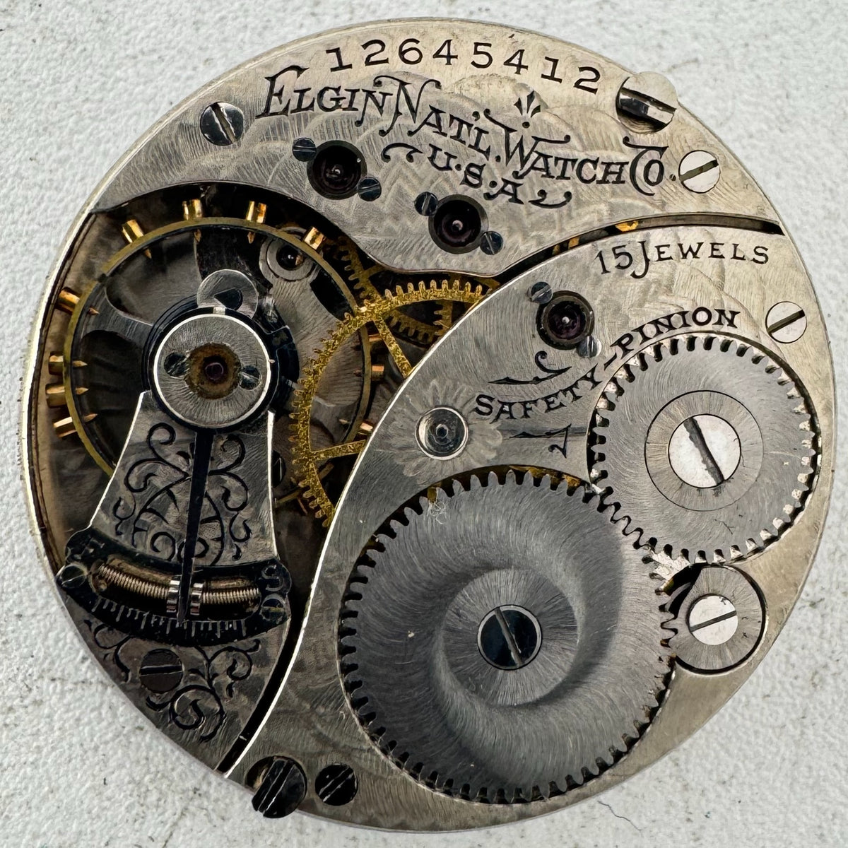 Elgin Enamel Roman Dial 1907