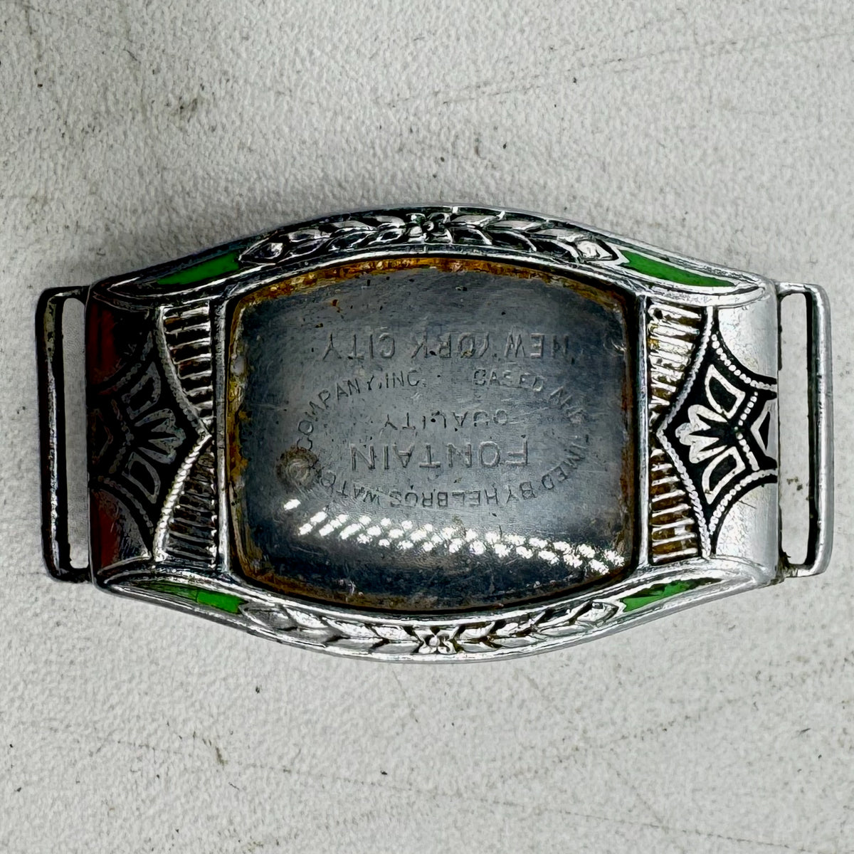 Helbros Watch Co Art Deco Floral