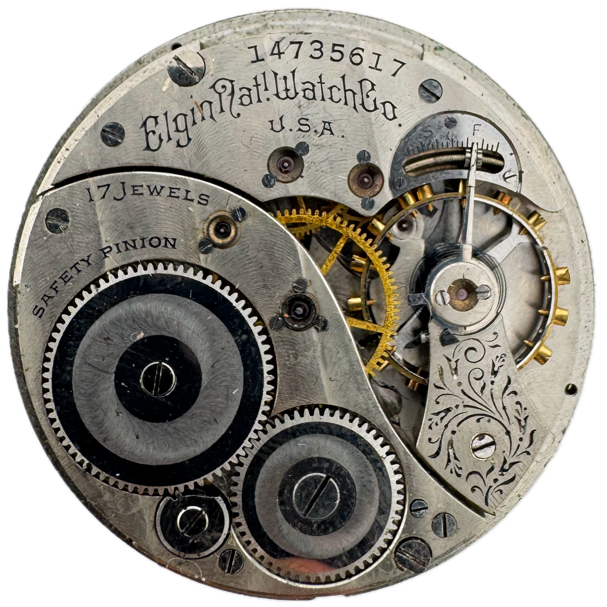Elgin 3/4 Plate 1910